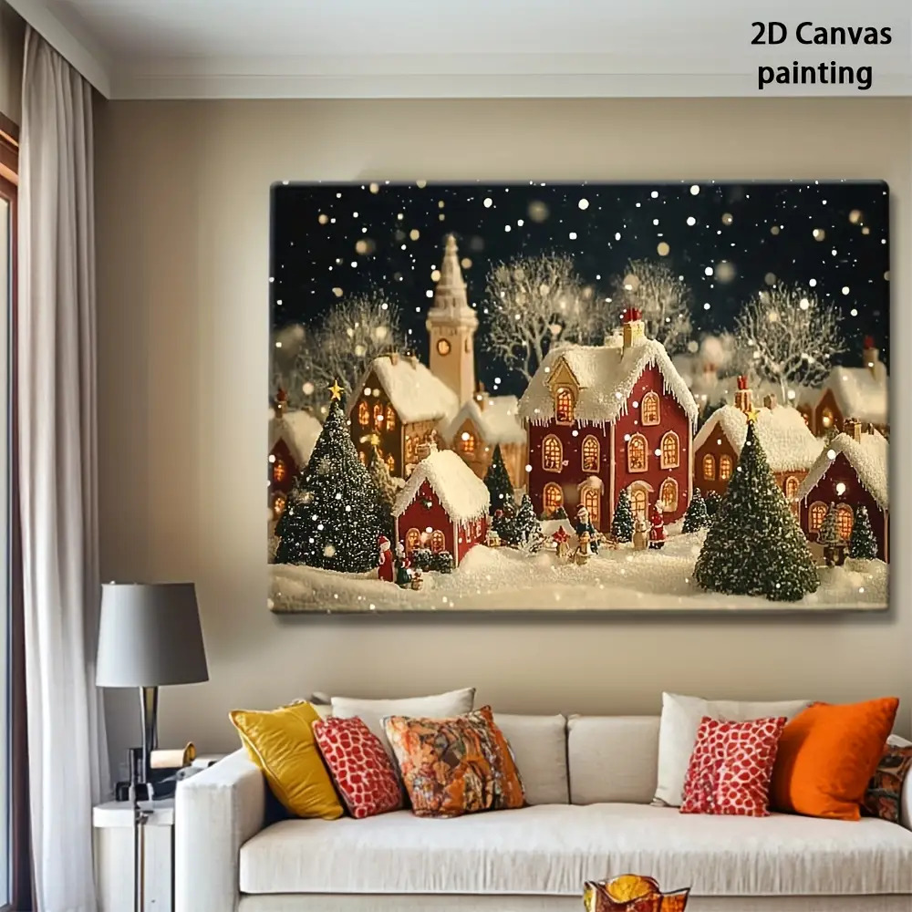 Canvas Wrap Ready - 1 шт. 2D ретро Рождество и