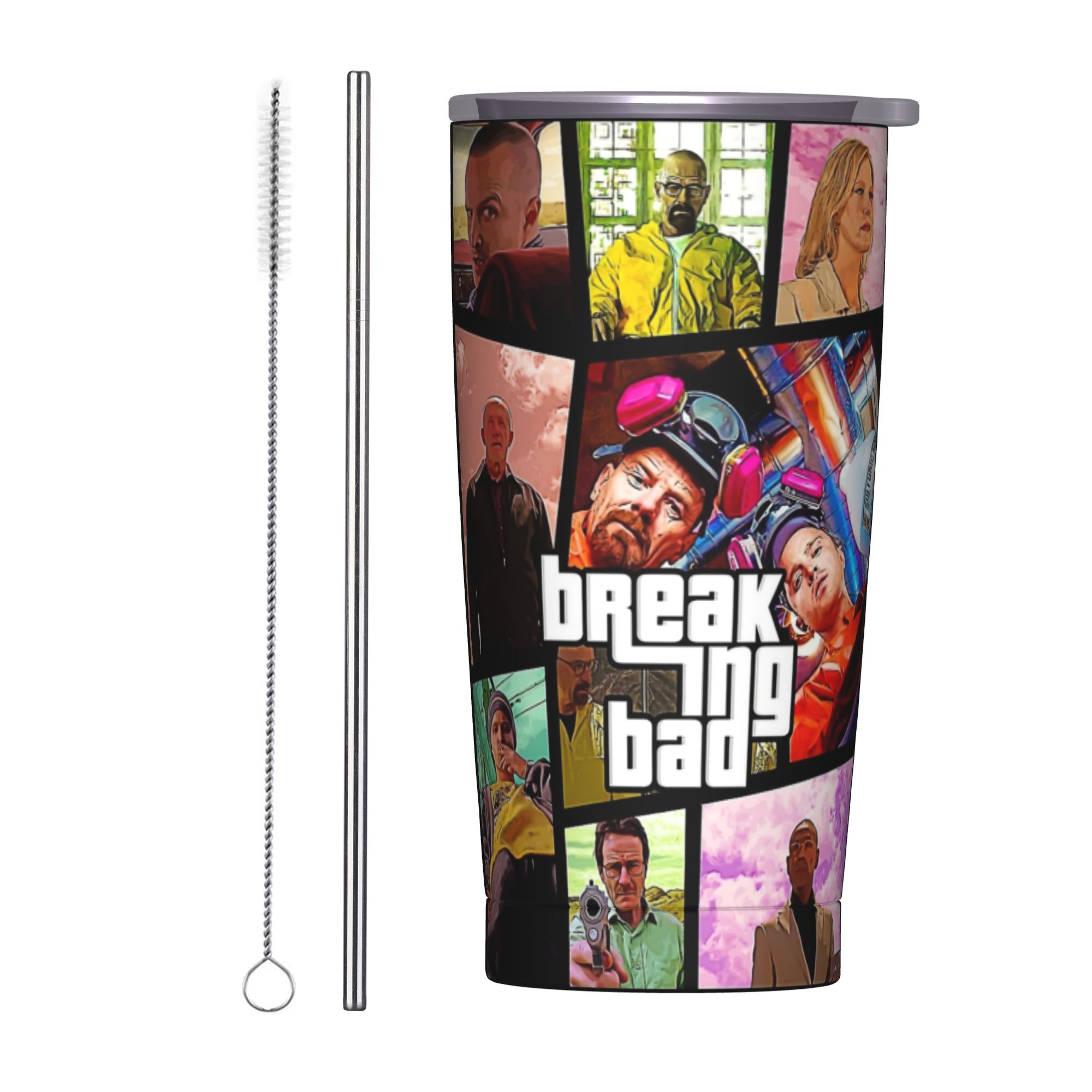 Tumbler 20Oz White - Термокружка-тамблер Breaking Bad с изображением Уолтера