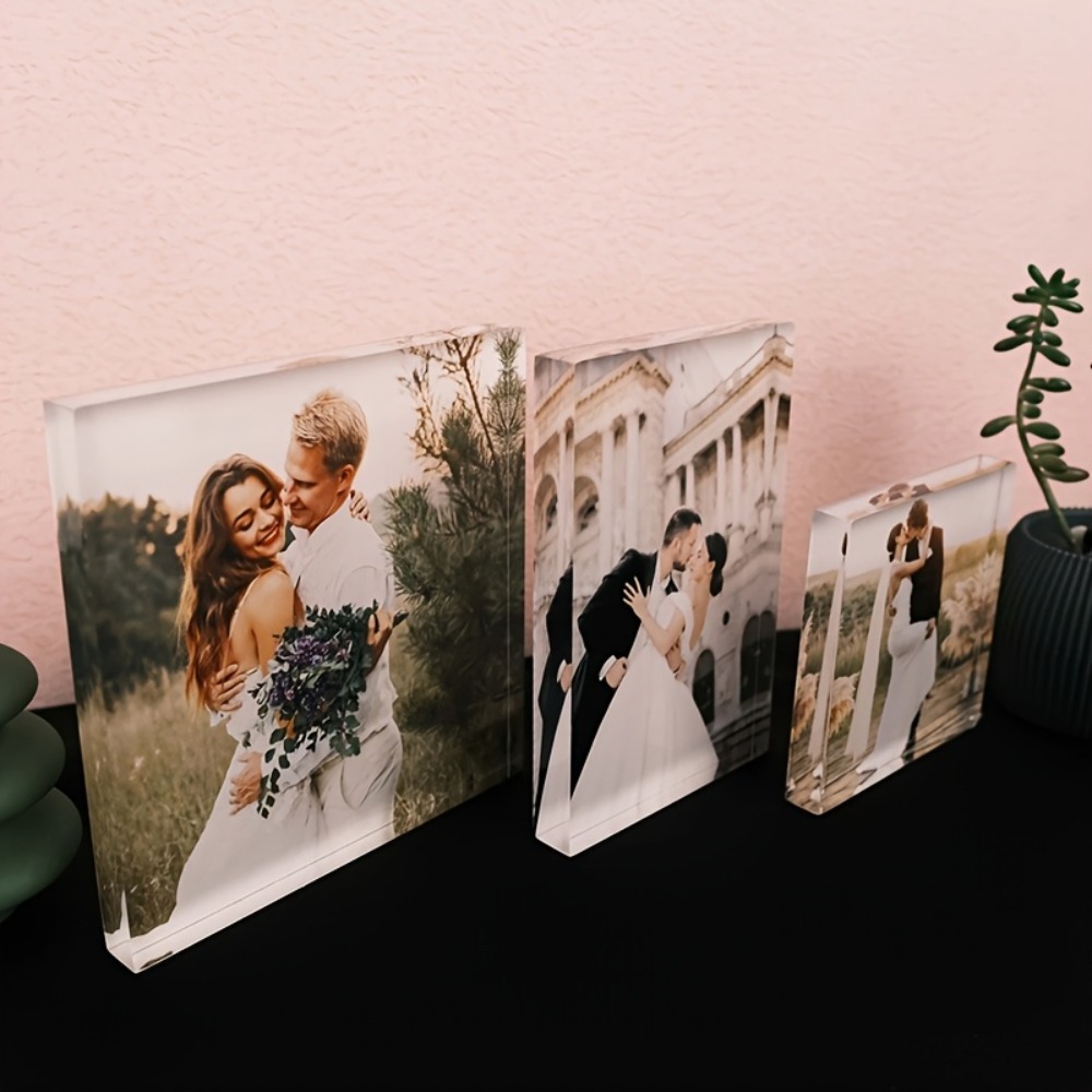 Photo Acrylic Block - Персонализированный акриловый фото-блок для годовщины -