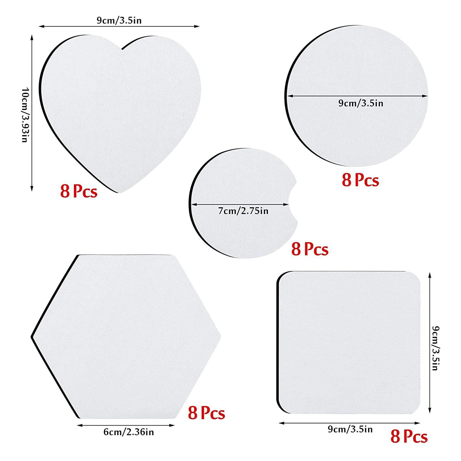 Coaster Sublimation Blank - 40 шт. подставок под чашки для