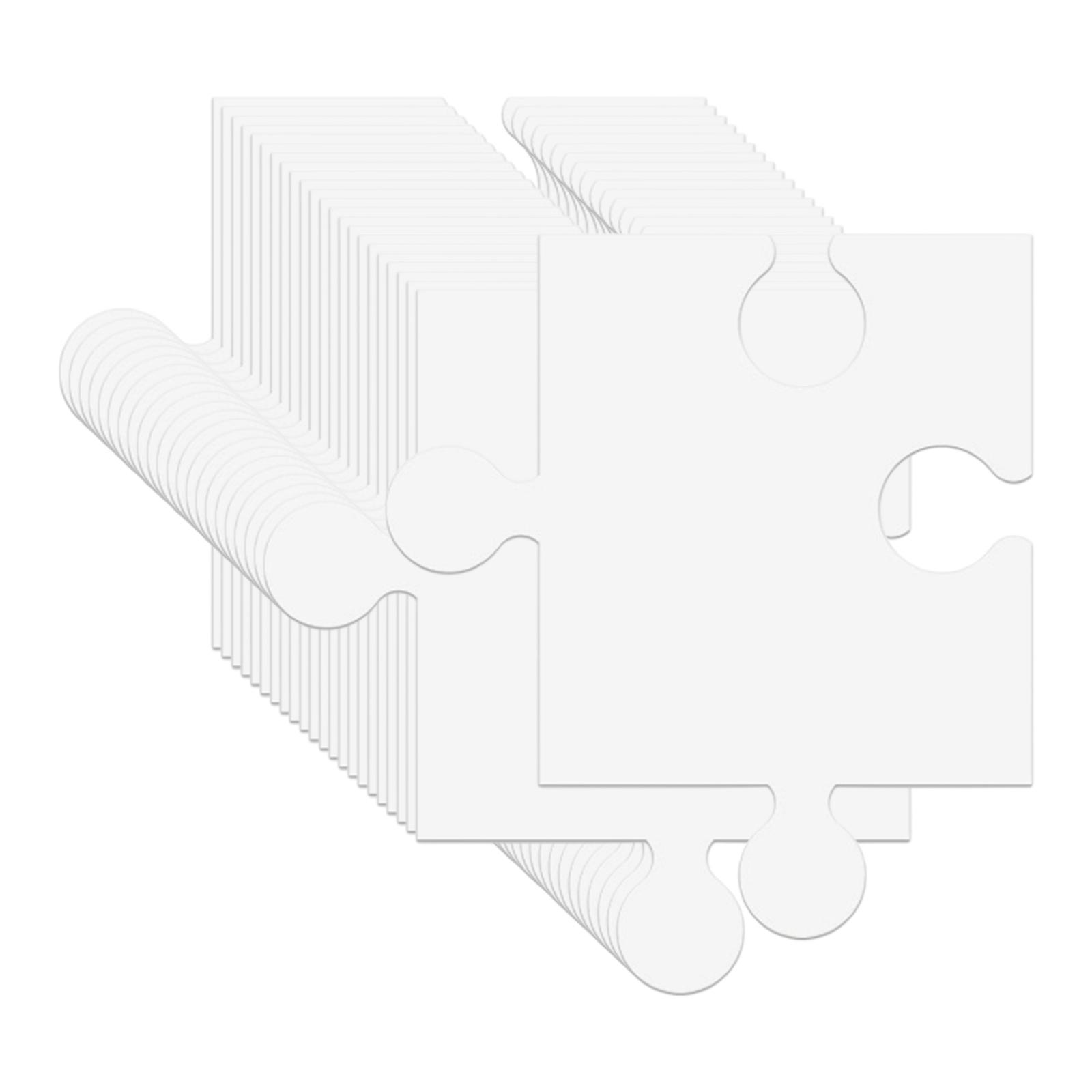 Puzzle Blank White - 24 шт. белых картонных заготовок для