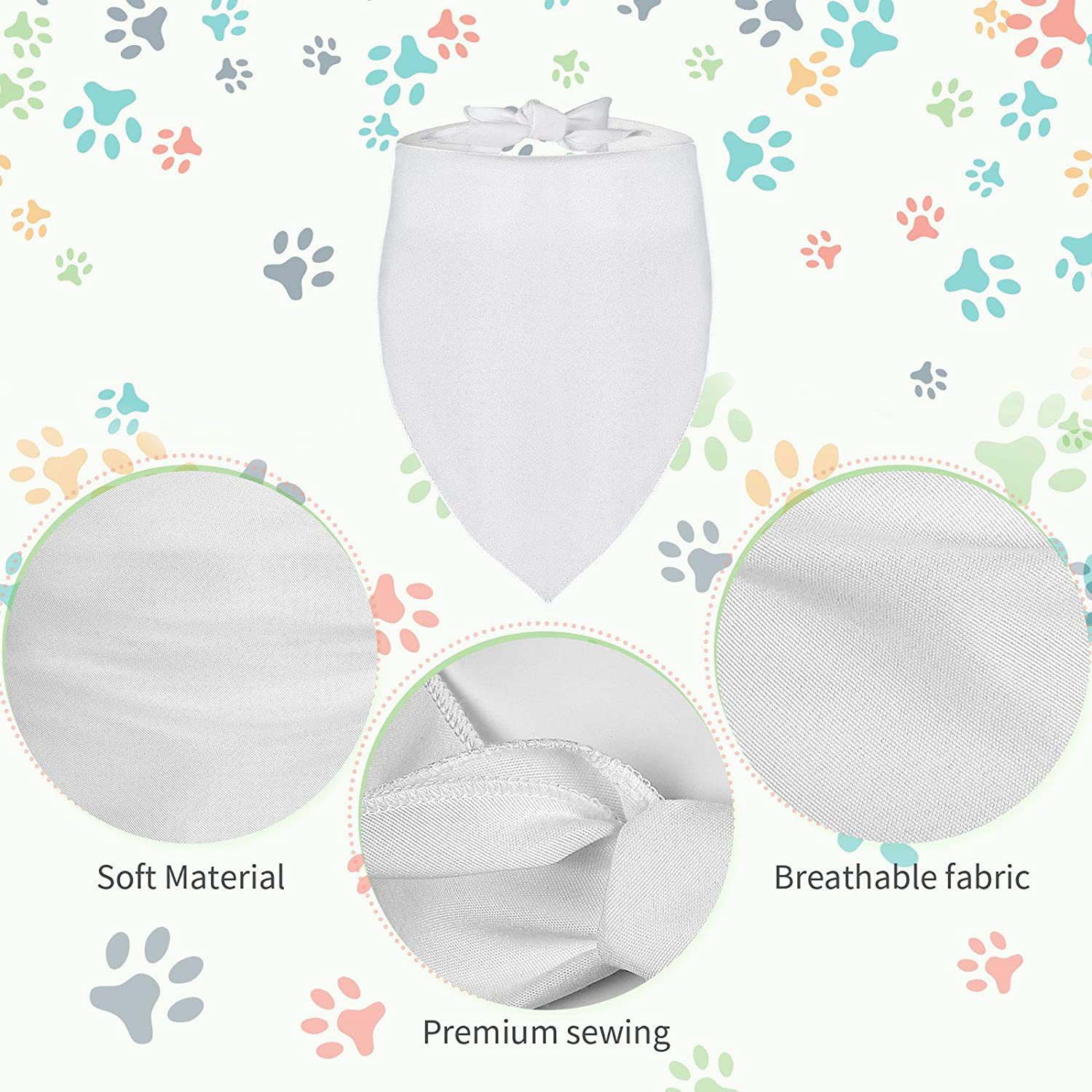 100 шт., сублимационные пустые – обзор и цена Bandana Blank White