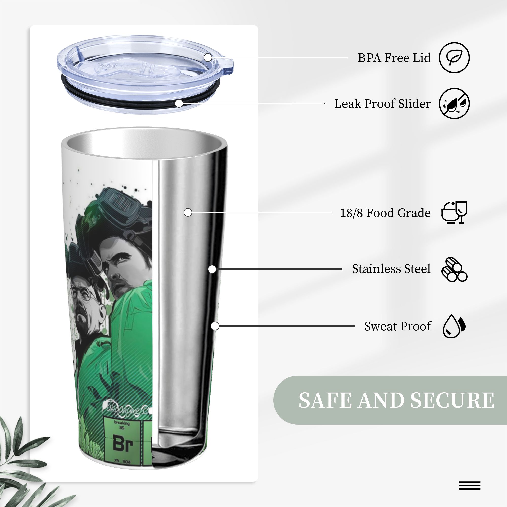 Термокружка Breaking Bad с изо – обзор и цена Tumbler 20Oz White
