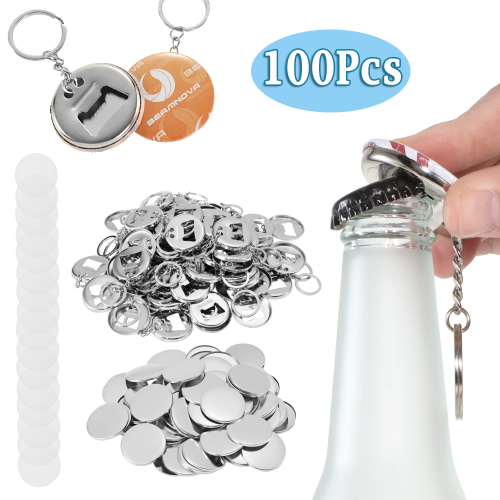 100 шт., открывалка для бутыло – обзор и цена Button Badge Blank