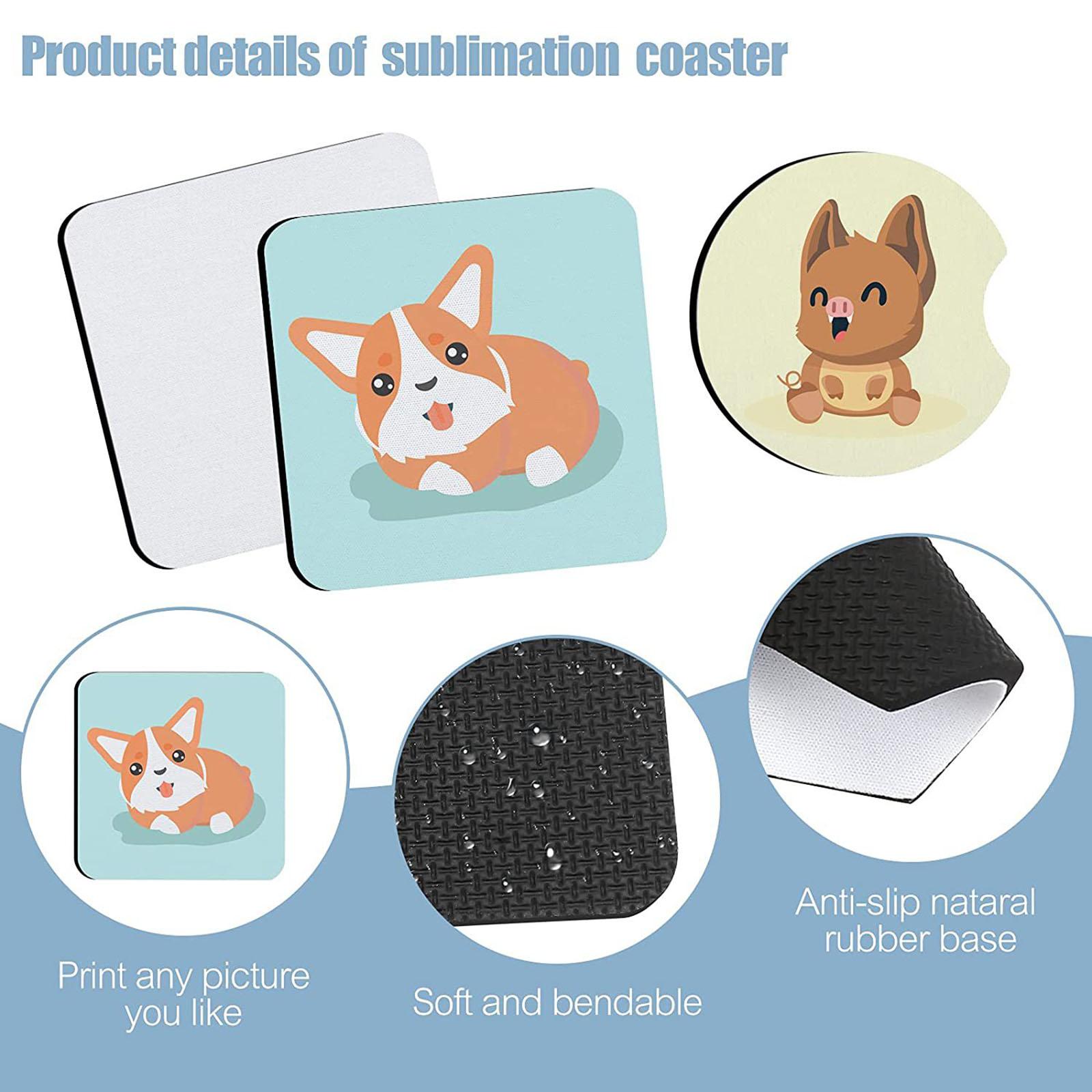 40 шт. подставок под чашки для – обзор и цена Coaster Sublimation Blank