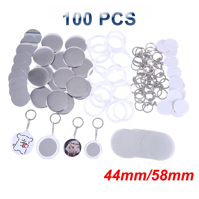 Новинка, 100 шт., брелок для к – обзор и цена Button Badge Blank