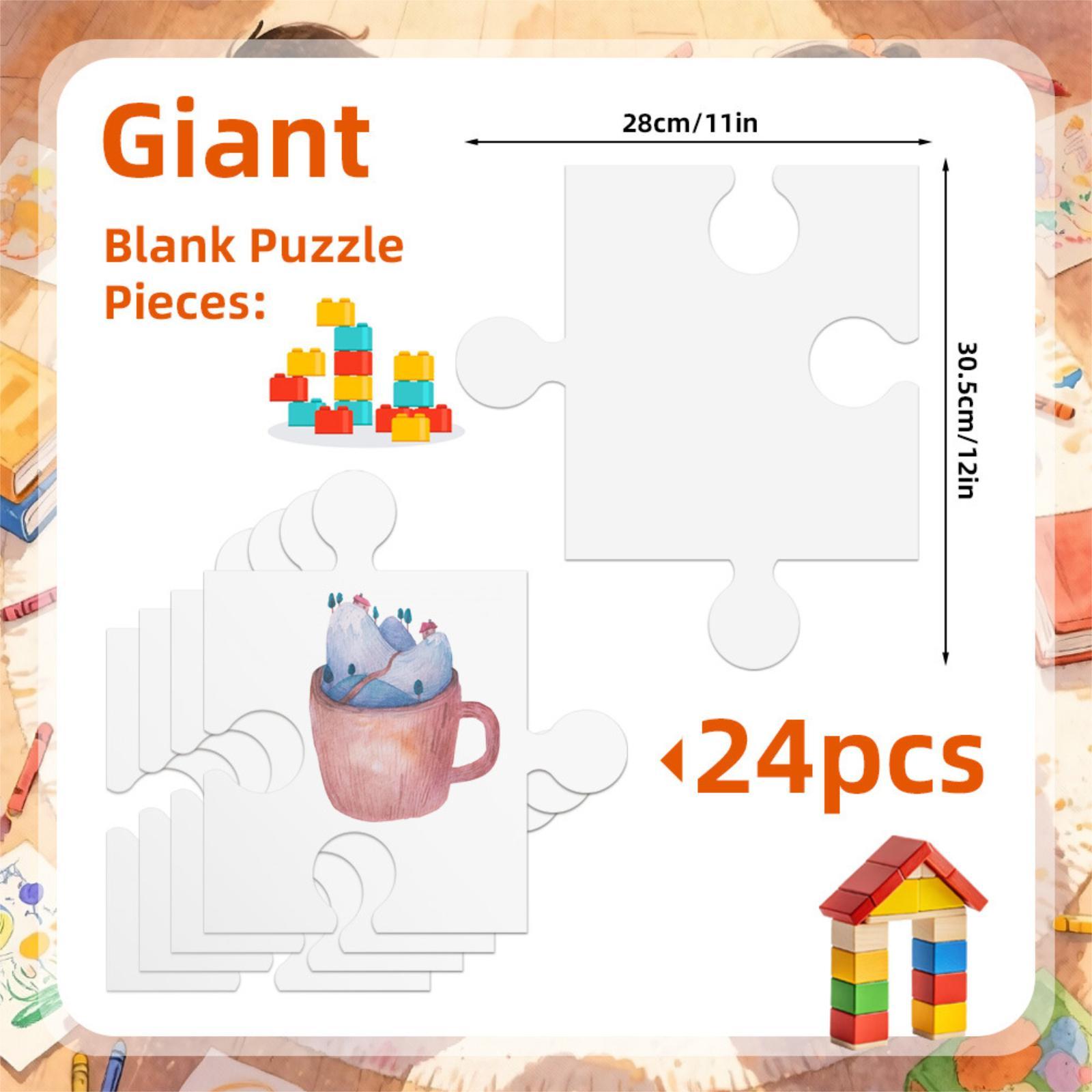 24 шт. белых картонных заготов – обзор и цена Puzzle Blank White